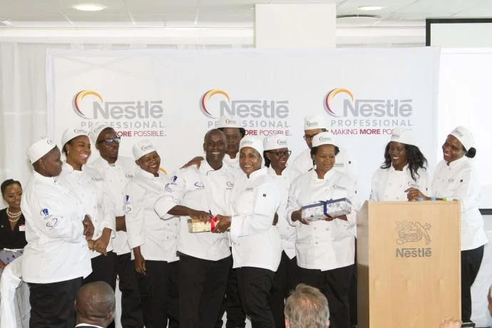 Culinary Education programme Chefs receiving prizes.