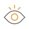 Sustainability Sourced Products - eye symbol.