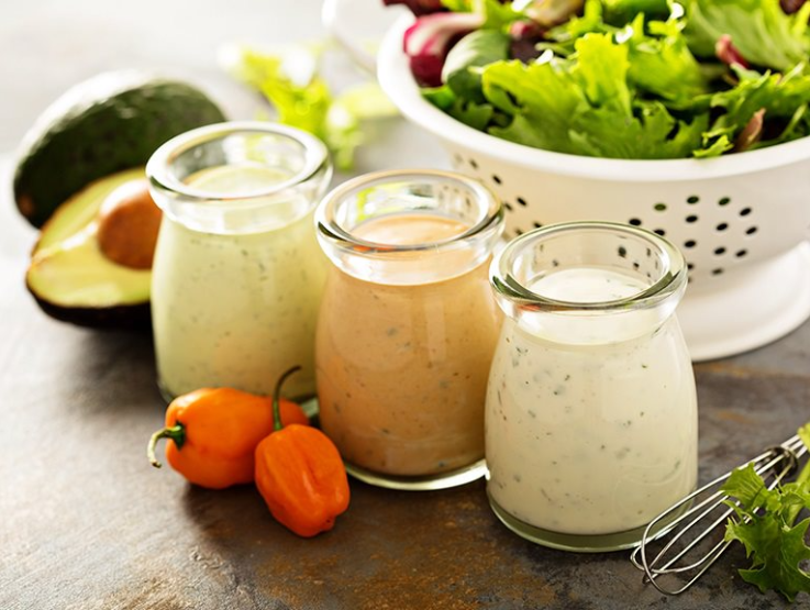 Variety of food dressing