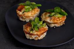 Egg white, Tuna and Asparagus Quiche